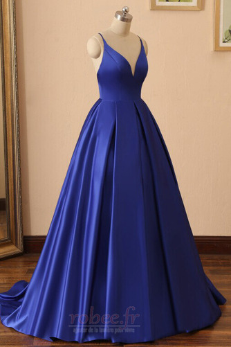 Robe de bal Poire Automne noble Col en V Traîne Courte Entrecroisé - Page 3