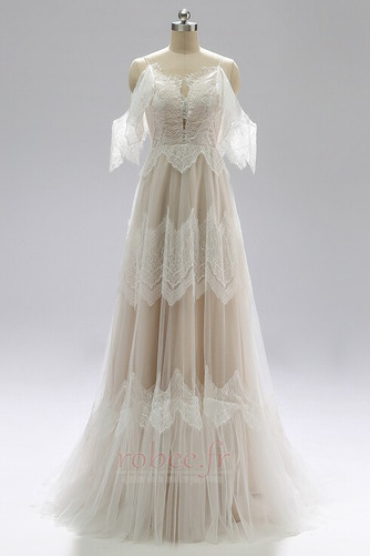 Robe de mariée Dentelle Sans Manches Bretelles Spaghetti Été - Page 3