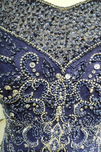 Robe de soirée Tulle Fourreau Avec Bijoux Manche Courte Épaule envelopper - Page 3