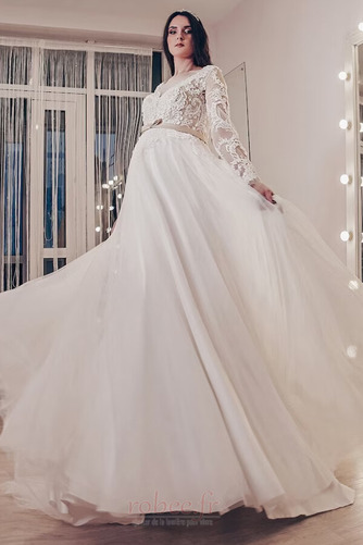 Robe de mariée Manche Longue Empire Dentelle Longue Chaussez - Page 3