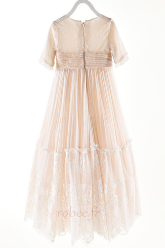 Robe de fille de fleur Longueur Cheville Tulle Fermeture à glissière - Page 9