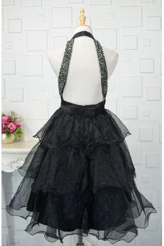 Robe de cocktail Tulle Perle Dramatique Montrer Dos nu Multi Couche - Page 2