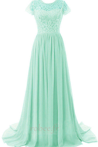 Robe de soirée Naturel taille Vente Dentelle A-ligne Sauge Manche Courte - Page 15