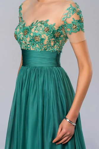 Robe de soirée Mousseline Appliquer Manche Aérienne Manquant - Page 5