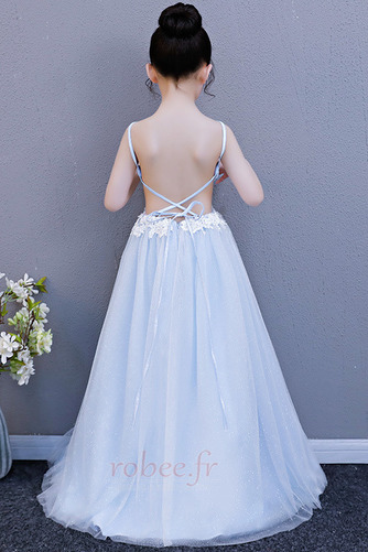 Robe de fille de fleur Moderne A-ligne Dos nu Été Bretelles Spaghetti - Page 3