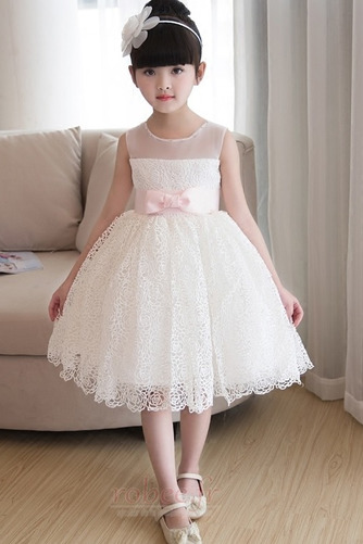 Robe de fille de fleur Dramatique Fermeture à glissière Couvert de Dentelle - Page 1