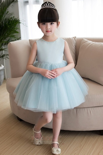 Robe de fille de fleur Nœud à Boucles Satin Montrer Fermeture à glissière - Page 1