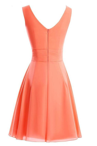 Robe de demoiselle d'honneur Col Carré Mousseline Norme Fermeture à glissière - Page 2