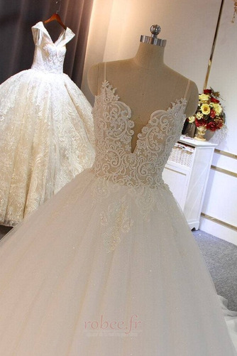 Robe de mariage Dos nu net Perle A-ligne Sans Manches Longue - Page 4