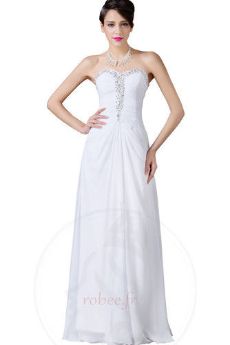 Robe de bal A-ligne Mariage Traîne Courte Col en Cœur Perler - Page 5