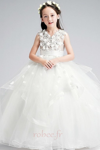 Robe de fille de fleur Balançoire A-ligne Glissière Longueur Cheville - Page 3