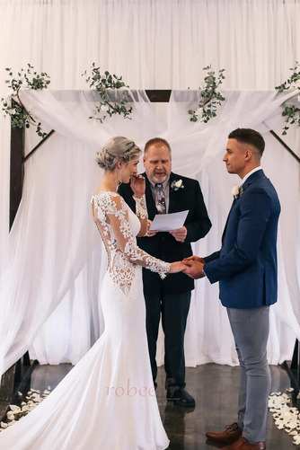 Robe de mariée Manche Longue Sirène Dentelle Petit collier circulaire - Page 6