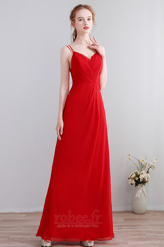 Robe de demoiselle d'honneur Mousseline Été Drapé Sans Manches - Page 4