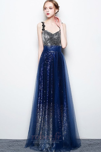 Robe de bal Pailleté Lacez vers le haut Tulle Scintillait Longueur Cheville - Page 1