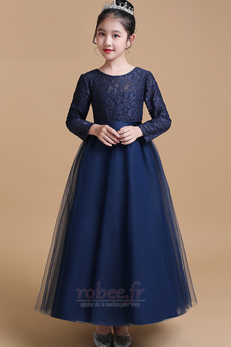 Robe de fille de fleur Orné de Nœud à Boucle Été Manquant Dentelle - Page 4