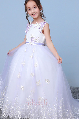 Robe de fille de fleur Sans Manches Nœud à Boucles Formelle Orné de Nœud à Boucle - Page 5