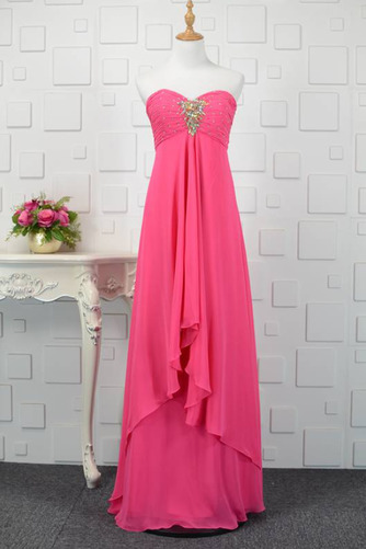 Robe de demoiselle d'honneur Ruché Taille haute Train de balayage - Page 1