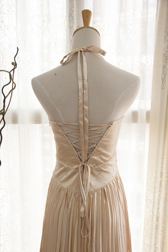 Robe de demoiselle d'honneur Mousseline aligne Laçage Fête Sans Manches - Page 4