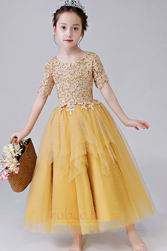 Robe de fille de fleur Dentelle Montrer Formelle Longueur Cheville - Page 4