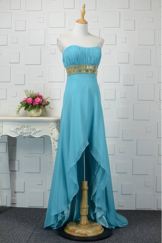 Robe de bal Dos nu Haut Bas Cristal Turquoise Montrer Sans courroies - Page 2