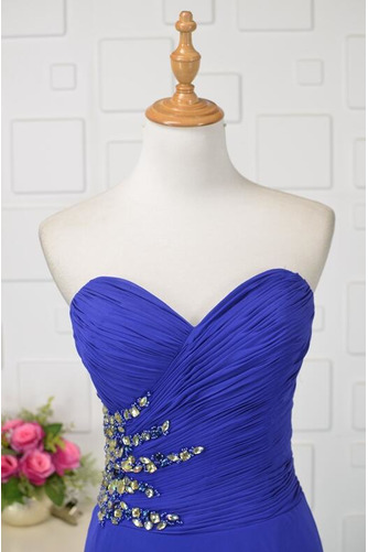 Robe de soirée Longueur de genou Sans Manches Fourreau pli col coeur - Page 4