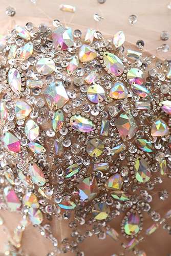 Robe de bal Corsage Avec Bijoux Mousseline Naturel taille Froid - Page 4