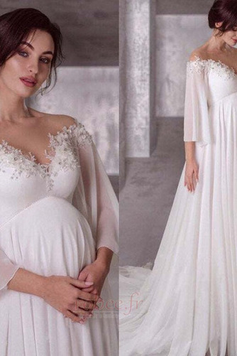 Robe de mariage Manche Lâche Epurée taille haut Grossesse Taille haute - Page 6