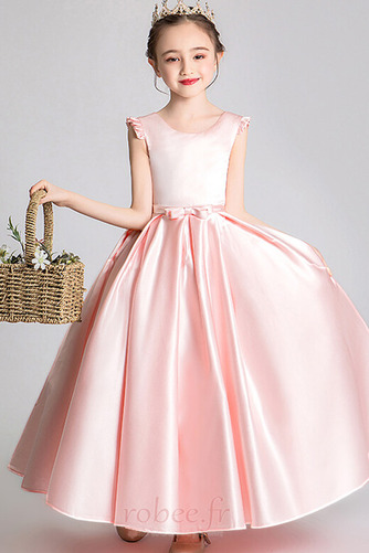 Robe de fille de fleur Elégant Satin Manche Tulipe Col de chemise t - Page 5