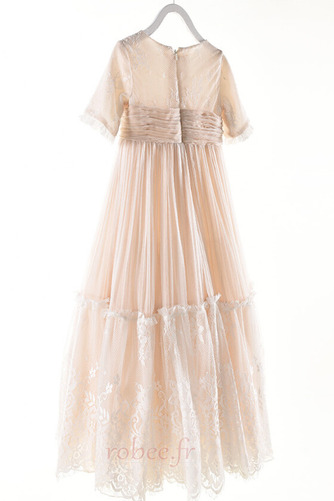 Robe de fille de fleur Longueur Cheville Tulle Fermeture à glissière - Page 8