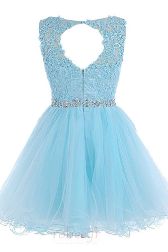 Robe de cocktail Vente Sans Manches Médium mini A-ligne Bleu - Page 2