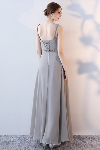 Robe de demoiselle d'honneur Laçage Sans Manches Mousseline A-ligne - Page 6