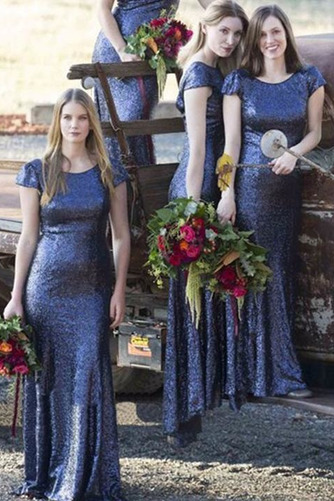 Robe de demoiselle d'honneur Sirène Paillettes Printemps Elégant - Page 1