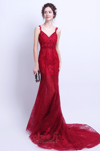 Robe de soirée Longue Dentelle Chic Sans Manches Festin Couvert de Dentelle - Page 1