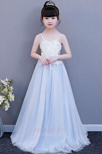 Robe de fille de fleur Moderne A-ligne Dos nu Été Bretelles Spaghetti - Page 1