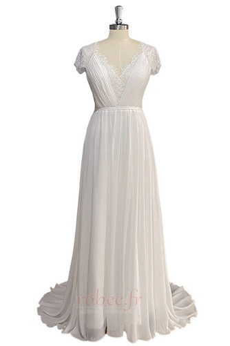 Robe de mariée Dentelle Automne Gaze Naturel taille Manche Courte - Page 5