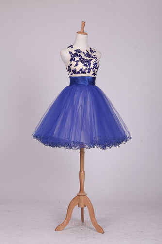 Robe de cocktail Ballon Longueur de genou Naturel taille Tulle - Page 1