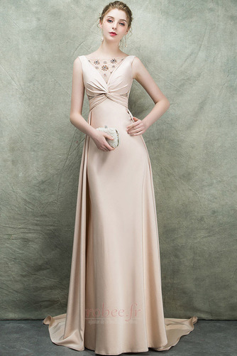 Robe de soirée aligne Col Bateau Froid Simple Mariage Manquant - Page 3