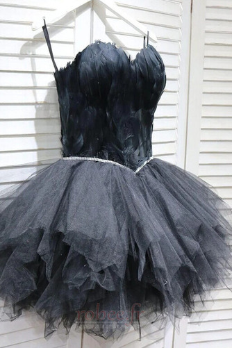 Robe de cocktail Romantique Printemps Col en Cœur Gradins Courte - Page 7
