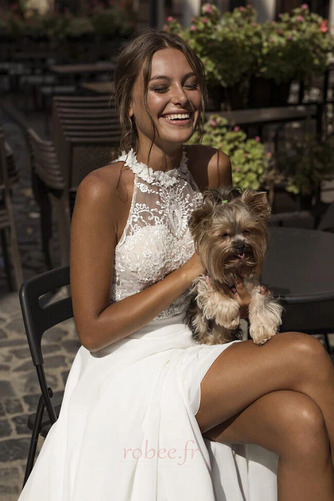 Robe de mariage Sans Manches Été A-ligne De plein air Trou De Serrure - Page 3