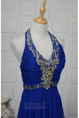 Robe de bal Dos nu Train de balayage Fourreau pli A-ligne Col en V - Page 4