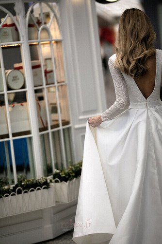 Robe de mariage a ligne Fermeture à glissière Automne Longue - Page 3