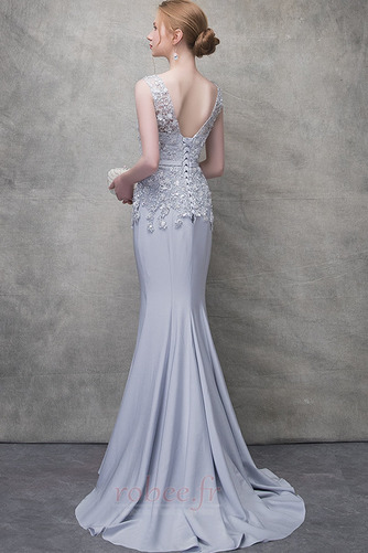 Robe de soirée Dos nu Dentelle Serré Train de balayage Col en V - Page 2