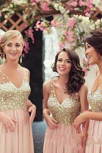 Robe de demoiselle d'honneur Naturel taille Train de balayage - Page 4