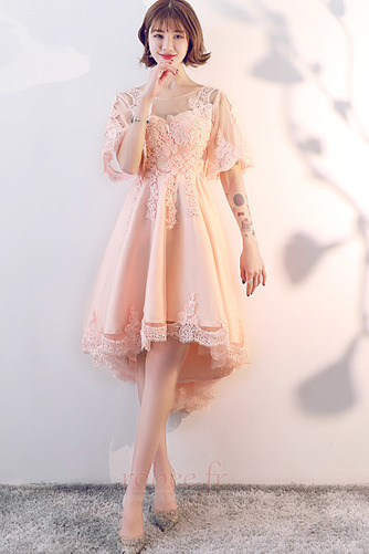Robe de cocktail Asymétrique Appliquer Printemps Dentelle Dos nu - Page 6