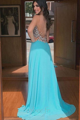 Robe de soirée Chic Corsage Avec Bijoux A-ligne Drapé Longue - Page 2