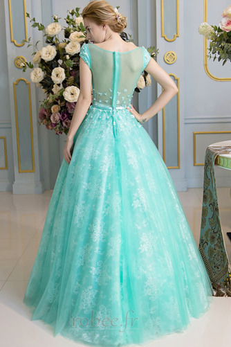 Robe de bal Dentelle Ballon Col Bateau A-ligne Formelle Fermeture à glissière - Page 6