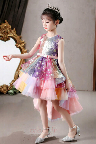 Robe de fille de fleur Paillettes Asymétrique Col de chemise t - Page 6