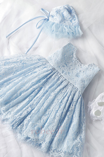 Robe de fille de fleur Dentelle Dentelle Vacances A-ligne Sans Manches - Page 11