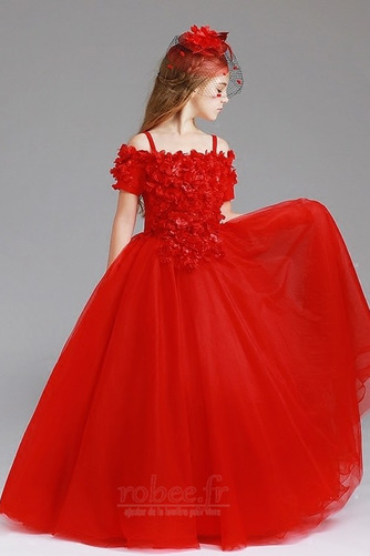 Robe de fille de fleur Décalcomanie À la masse Tulle Manche de T-shirt - Page 4