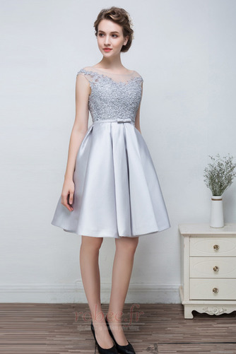 Robe de demoiselle d'honneur a ligne Mariage Sans Manches Appliquer - Page 3